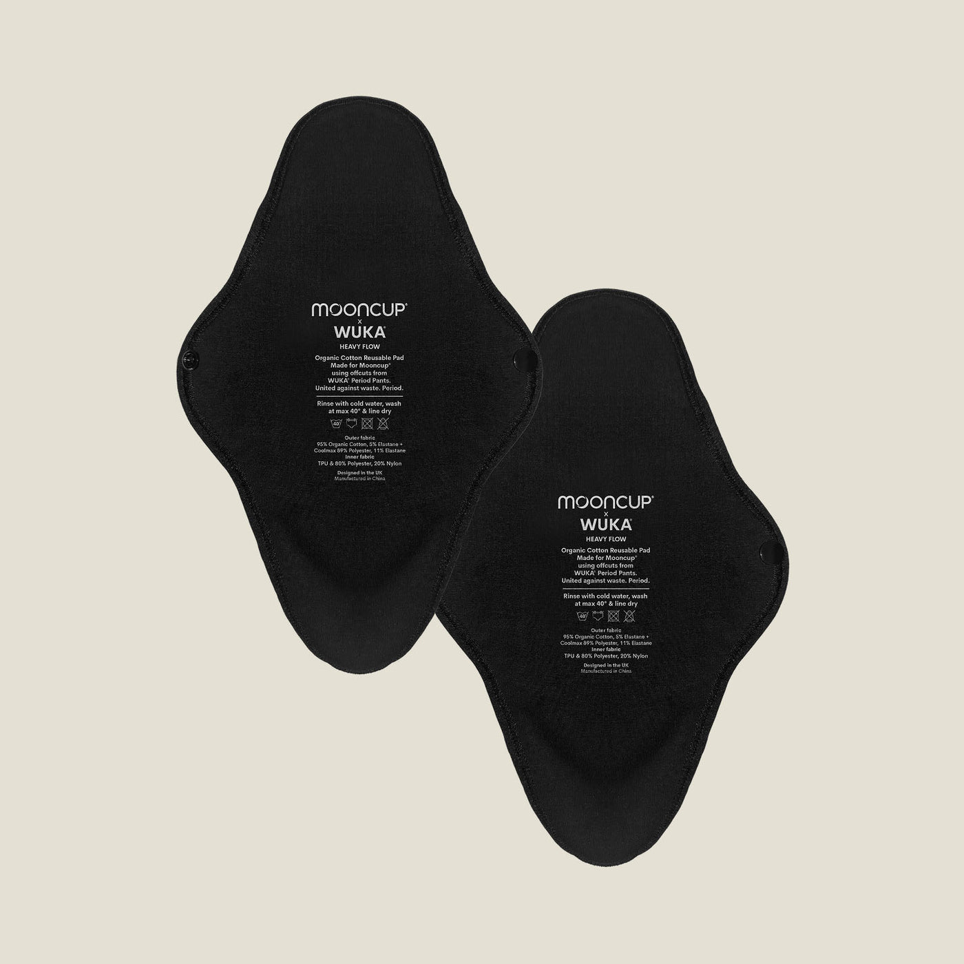WUKA Reusable Period Pads Heavy - 2 Pack