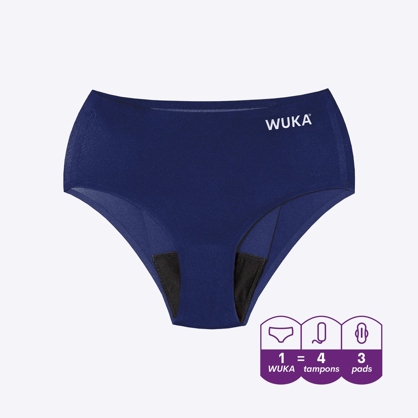 WUKA Teen Stretch Seamless Period Pants Style Heavy Flow Navy Colour Cut-out